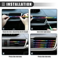 thumbnail image 4 of Unique Bargains 1 Set Universal Car Air Vent Outlet Trims Decorative Filler Insert Strip Line 300cm 9.84ft Multicolor, 4 of 6
