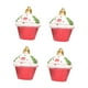 thumbnail image 5 of 4 adornos navideños para cupcakes, adorno colgante para de Navidad, colgante navideño, de postre para pared de familia y amigos, estilo Rojo, 5 of 8