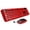 V2020 Black Red, variant on Wireless Mouse Combo Typewriter Cute Retro Style 104 Round Key Colorful With Number Pad Full Size 3 Dpi For Pc Laptop Computer-black Orange