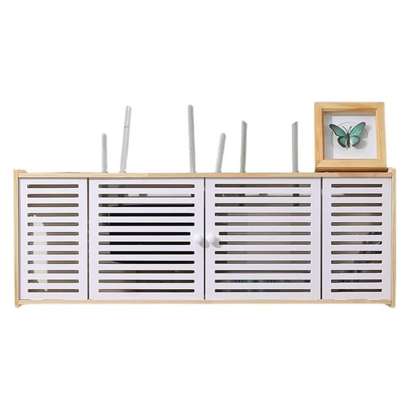 Wifi Router Storage Box For Living Room , Wall-mounted WiFi Storage Box, Router Shelf, For Storage Of Wires, Routers, TV Set-Top Boxes,white