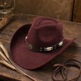 thumbnail image 5 of Qwertyu Cowboy Hat for Men Women Classic Cowgirl Hat Wide Brim Western Women Mens Cowboy Hats Cowgirl Hats Gifts Coffee, 5 of 6