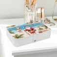 thumbnail image 6 of Santa Claus PU Leather Necklace Organizer Decorative Box with Removable Compartment Portable Necklace Holder, 6 of 6