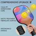 thumbnail image 2 of Pickleball Paddles Set Of 2, Fiberglass Surface, Neon Fluid Print, 4 Balls & Bag, 2 of 5