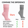 thumbnail image 5 of Slouch Socks for Women Extra Heavy Extra Long Shoe Size 5-10 - (Pink, 6 Pair), 5 of 6