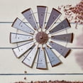 thumbnail image 4 of Washranp Farmhouse Windmill Wall Decor,Rustic Iron Hanging Art Ornament Galvanized Windmill Wall Sculptures, 4 of 5