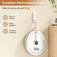 thumbnail image 2 of Self Adhesive Wall Hooks for Hanging: Extra Strong 13 LB, Hook for Coat, Towel in Bathrooms, Shower, Kitchen, Wall, Door Hook, Brushed Gold 4 Pack, 2 of 7