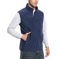 thumbnail image 1 of Chaleco Pioneer Camp Fleece para hombre con cierre completo y 5 bolsillos, azul marino, 1 of 6