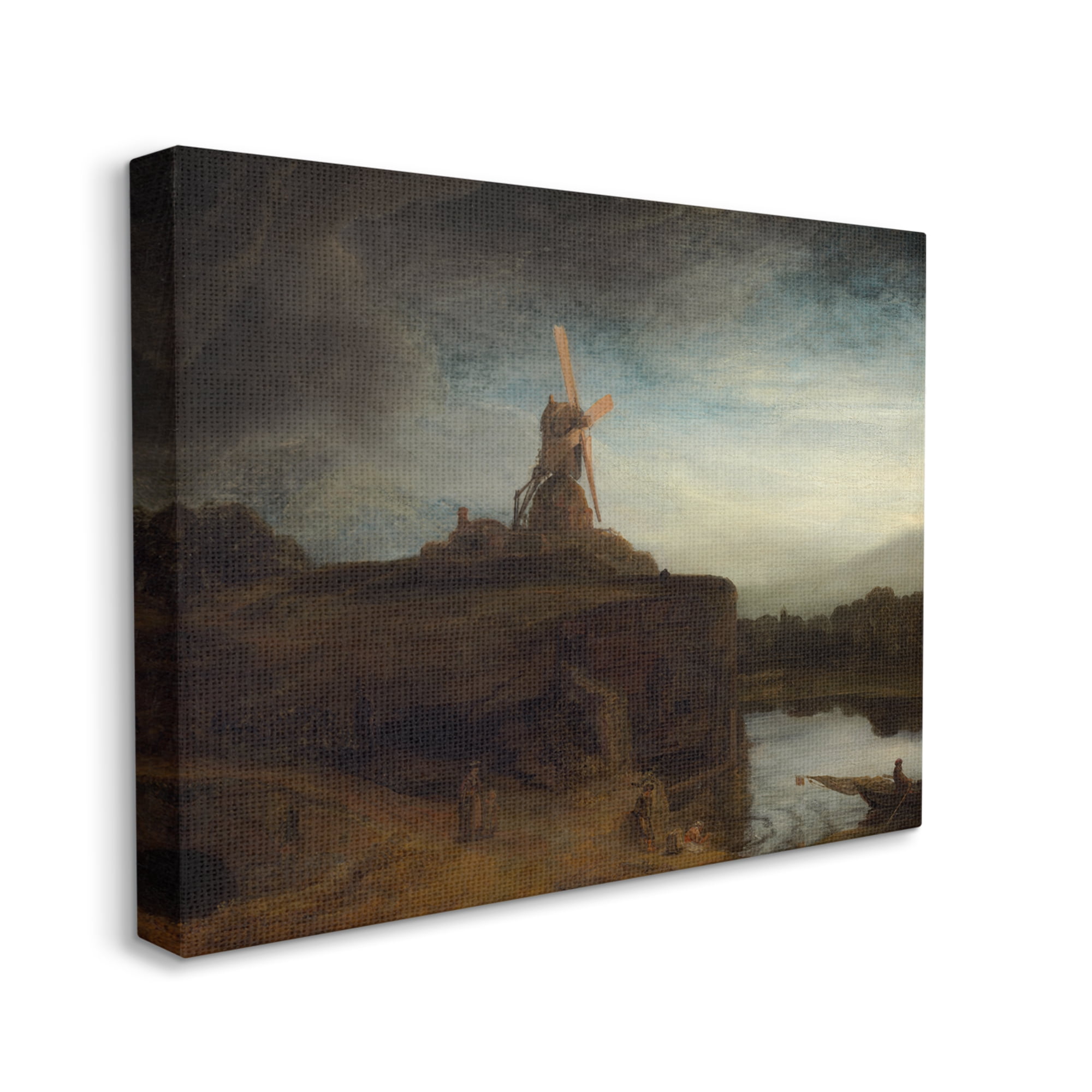 Stupell Industries The Mill Rembrandt van Rijn Classical Landscape Painting Painting Gallery Wrapped Canvas Print Wall Art, Design by one1000paintings