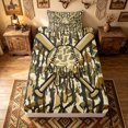 thumbnail image 3 of meiyoeat Rustic Camo Baseball Twin Sheets for Boys, Grunge Camouflage Bat Bedding, Olive, 3 Pieces, 1 Flat Sheet, 1 Fitted Sheet and 1 Pillowcase, 3 of 6