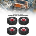 thumbnail image 3 of RC Wheel Rim, 1.0 Beadlock Wheel Rim with Tires 6 Holes Aluminum Alloy RC Beadlock Wheel Hub for 1/24 RC Crawler Car, 3 of 7