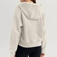 thumbnail image 4 of Hessimy Half Zip Sweatshirts Cropped Hoodies Fleece Jackets Womens Quarter Zip Up Pullover Fall Outfits 2024 Winter Clothes(Z08-Beige,XL）, 4 of 7