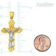 thumbnail image 5 of JewelStop 14k 2-Tone Gold Filigree Crucifix Cross Pendant, 1.8gr., 5 of 7