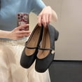 thumbnail image 2 of Wedding shoes for women low heel Round Toe pearl  Shoes Closed Toe Low Block Work Shoes  Dress Comfortable Wedding shoes Mary Jane, 2 of 6