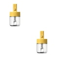 thumbnail image 4 of Injueey Cuchara telescópica Estuche para condimentos Tapa hermética Pimienta Frasco de vidrio Caja Azúcar Especias Aceite Olla Barbacoa Amarillo 2Conjunto, 4 of 6