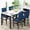 White & Blue, variant on AWQM 5 Piece Modern Faux Marble & Metal Dining Table Set, White/Blue