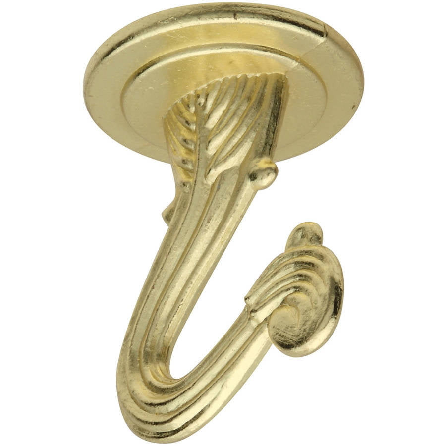 Stanley Hardware 561230 Bright Brass Swag Hooks Kit, 2 Count Walmart