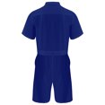 thumbnail image 4 of vastwit Mens Solid Rompers Jumpsuits Zipper Front Shorts Coverall Tracksuits with Pockets Royal Blue L, 4 of 7
