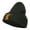 Olive, variant on Stag Emblem Embroidered Long Beanie - Black OSFM