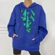 thumbnail image 2 of Sudaderas con capucha con estampado de características de patrón de temperatura somatosensorial de Halloween de otoño/invierno para mujer Pompotops FGAJ22292, 2 of 5