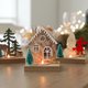 thumbnail image 2 of Decoración de candelabro navideño Alce Casa de madera Papá Noel Decoración de candelabro de madera Mesa de ventana Decoración navideña, 2 of 5