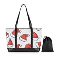thumbnail image 7 of FORMRS Canvas Laptop Tote Bag for Women with 15.6" Computer Compartments Shoulder Handbag, Santa Hats Pattern, 7 of 7