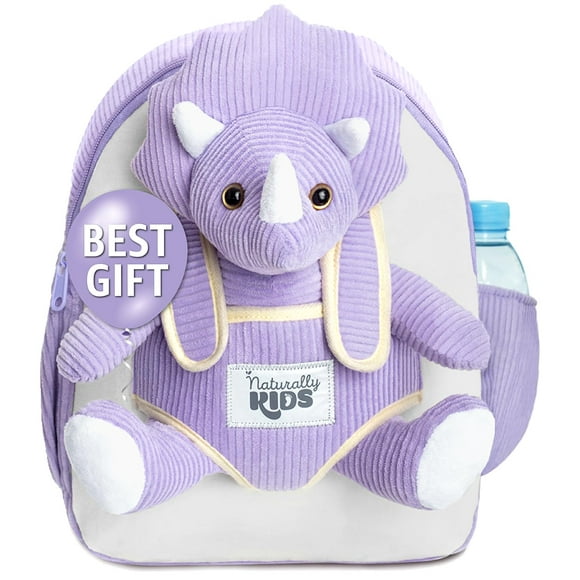 Mochila Naturally KIDS Medium Dinosaur Purple Triceratops