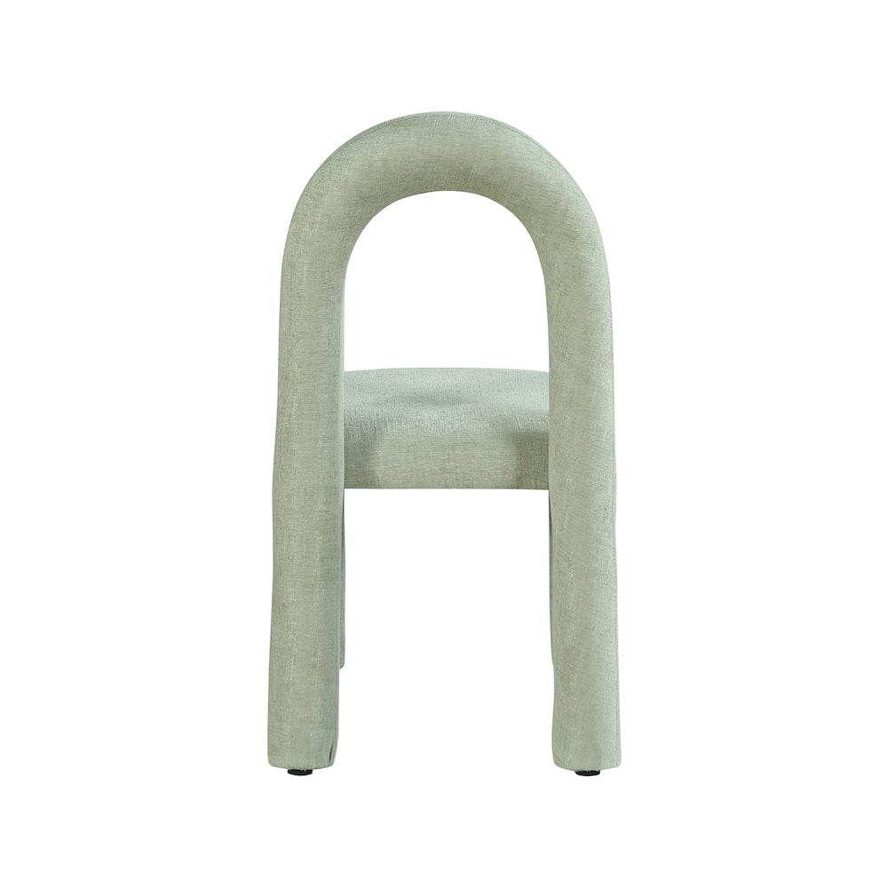 Meridian Furniture Amari Mint Chenille Fabric Dining Chair, Set of 2