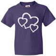 thumbnail image 3 of Inktastic Three White Hearts Youth T-Shirt, 3 of 5