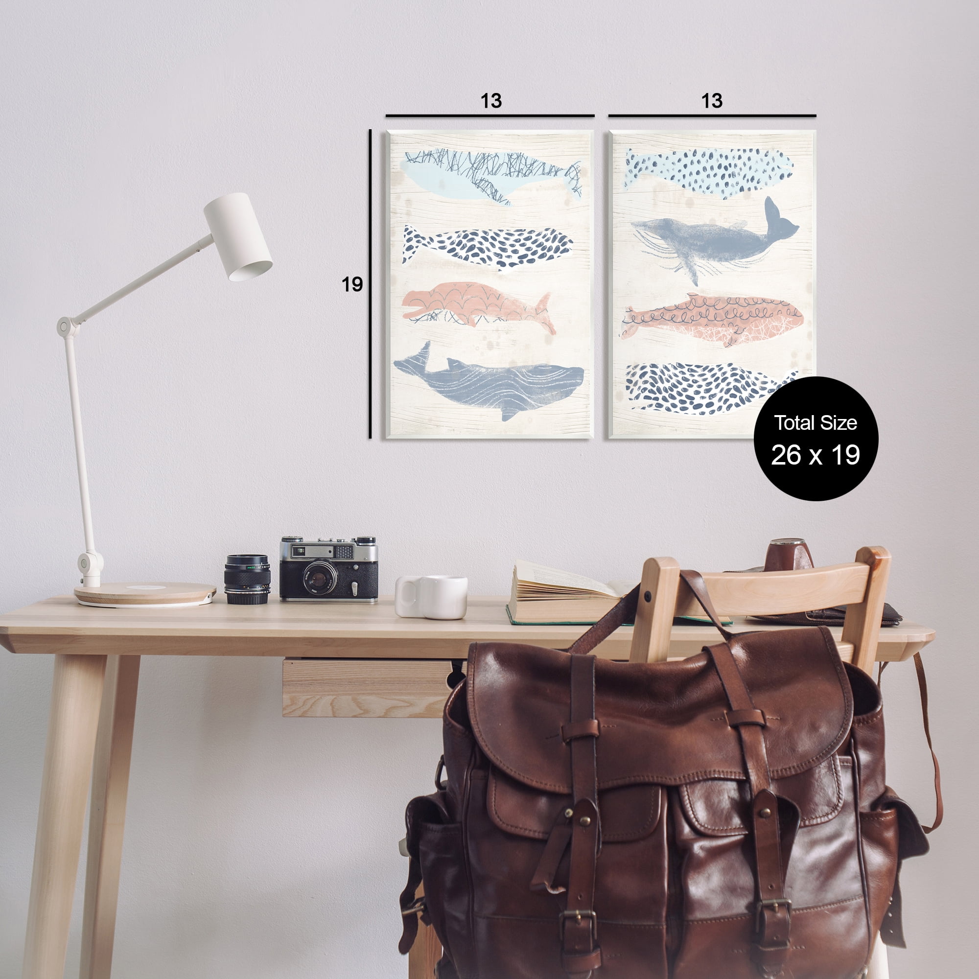 Stupell Industries Rustic Patterned Sea Life Animals & Insects Painting Unframed Art Print Wall Art, 13 x 19
