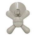 thumbnail image 3 of Westbrass Cross Handle Angle Supply Valve with 5 inch Copper Sweat Extension Tube, Polished Nickel, 3 of 6