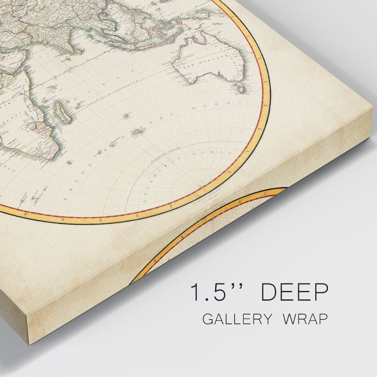 Wexford Home 1812 Eastern Hemisphere-Premium Gallery Wrapped Canvas, 40" x 40" - Ready to Hang