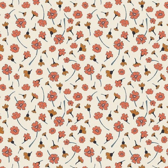Small cream floral fabric - Homelike Wishes AGF Homebody cotton Sold by the Quarter Yard
