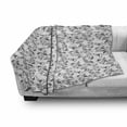 thumbnail image 2 of Floral Soft Flannel Fleece Throw Blanket, Uncolored Summer Flowers with Stems Peduncle and Leaves Graphic, Cozy Plush for Indoor and Outdoor Use, 70" x 90", Charcoal Grey White, by Ambesonne, 2 of 5