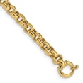thumbnail image 1 of Diamond2Deal 14K Yellow Gold Fancy Rolo Link Bracelet 7.5inch for Women, 1 of 5