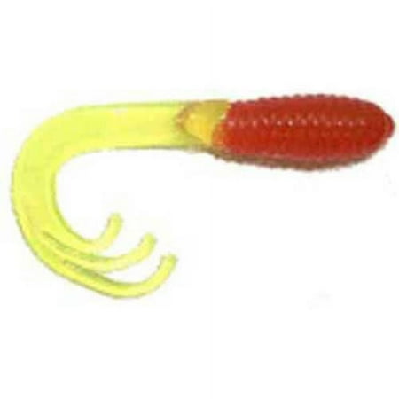 Big Bite Triple Tip Grub 2 10ct Red Chartreuse