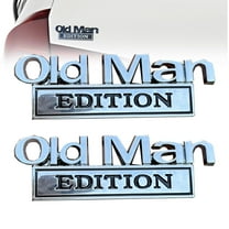 Old Man Edition Car Emblem 3D Metal Sticker Badge – Funny Edition Nameplate Decal for Side Rear Tailgate Bumper – Waterproof Rustproof Adhesive for Car Truck SUV Motorcycle