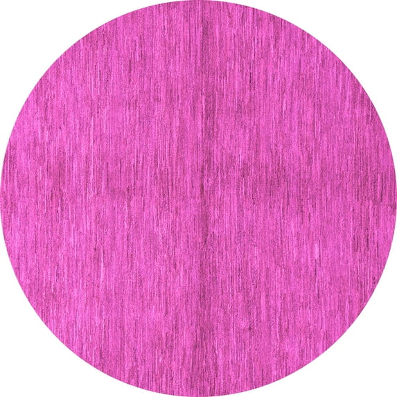 Ahgly Company Indoor Round Abstract Pink Modern Area Rugs, 4' Round