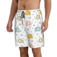thumbnail image 2 of Disketp Men's Swim Trunks Hawaiian Breathable Surf Beach Swimsuits Mesh Lining Beach Shorts with Pockets-Little Elephant, 2 of 7