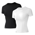 thumbnail image 1 of 2pcs Playera Ropa Deportiva Mujer Blusa Secado Rápido Blanco y Negro Talla: M, 1 of 3