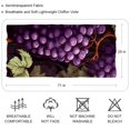 thumbnail image 2 of Grape Elegant Chiffon Silk Scarf - Lightweight Breathable Translucent Wrap Shawl for Women - 70.86x28.7in, 2 of 6
