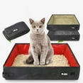 thumbnail image 2 of Portable Folding Travel Pet Litter Box Dog Toilet Tray Folding Cat Litter Potty Waterproof Outdoor Foldable Cat Litter Box, 2 of 9