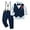 Blue, variant on Toddler Boy Clothes Suit Formal Dress Shirt+Bowtie+Vest+Boutonniere+Suspender Pants Boys Gentleman Outfits Set