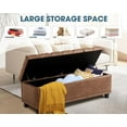 thumbnail image 6 of Grepatio Storage Ottoman  for Bedroom - 51" Tufted End of Bed Storage Benches with Foot - Upholstered End of Bed  - Large Rectangular Bed Ottoman Benches for Living Room Bedroom (Brown), 6 of 7