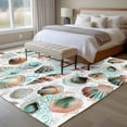 thumbnail image 4 of 8'x10' Area Rugs, Teal Coastal Indoor Outdoor Area Rug for Living Room Bedroom, Summer Beach Conch Shell Nautical Ocean Washable Bathroom Rugs Kitchen Floor Carpet Mats Home Decor Aesthetic, 4 of 8