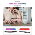 thumbnail image 2 of Motorola G Power 2022 Case, Moto G Pure Case, Moto G Play 2022/2023 Case, Rosebono Hybrid Metal Ring Magnetic Support Kickstand Protective Defender Armor Cover Case (Rose Gold), 2 of 5