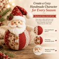 thumbnail image 7 of Patchwork Fabric Doll DIY Kit Handmade Christmas Sewing Craft Set for Seasonal Home Decoration, DIY Patchwork Fabric Character Doll Kit Creative Holiday Craft Project (gnome), 7 of 7