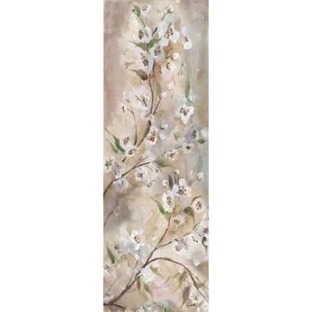 - Cherry Blossoms Taupe Panel II Poster Print by Tre Sorelle Studios