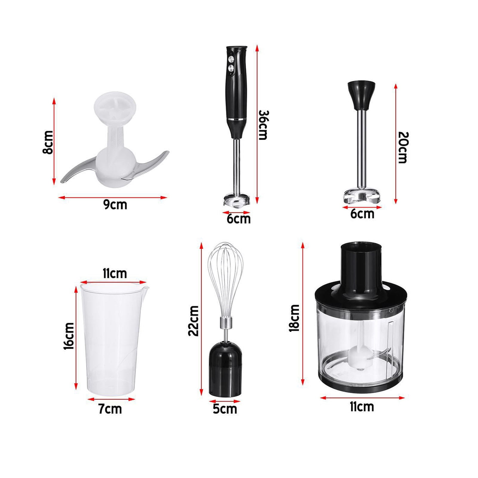 Suodoka 4‑in‑1 Handheld Food Processor & Blender – 2‑Speed High‑Power Motor, Low‑Noise, Portable Stick Design for Baby Food, Egg Mixing, Juicing & Milkshakes