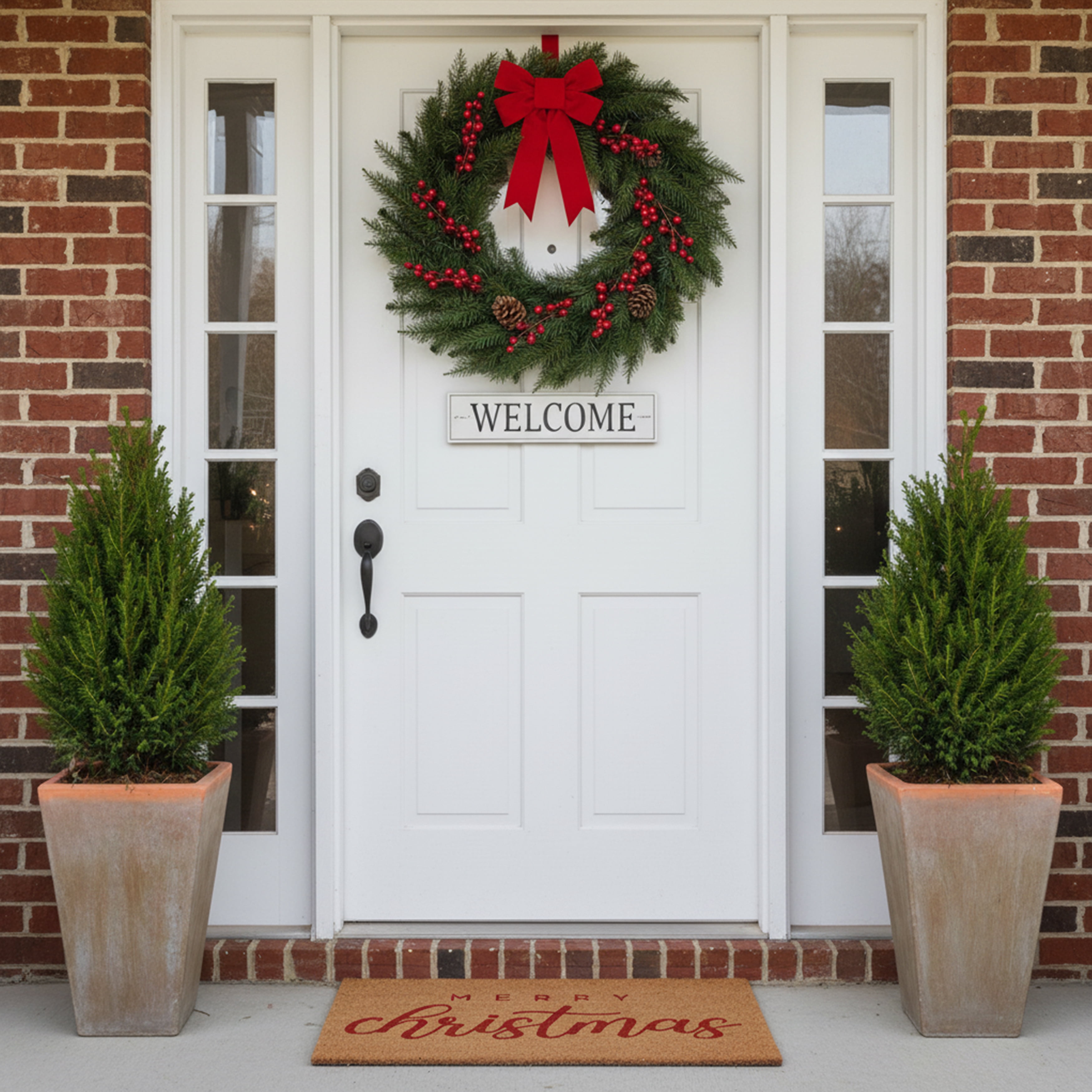 Calloway Mills 117403672 Red Classic Christmas Doormat 36" x 72"