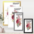 thumbnail image 4 of Designart 'Ancient Wildflowers and Burgundy Rose' Farmhouse Framed Art Print, 4 of 4